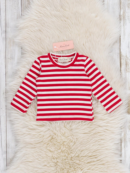 Farmhouse Striped Holiday Truck Romper Set