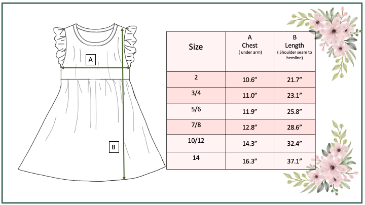 Blue Floral Flutter Dress