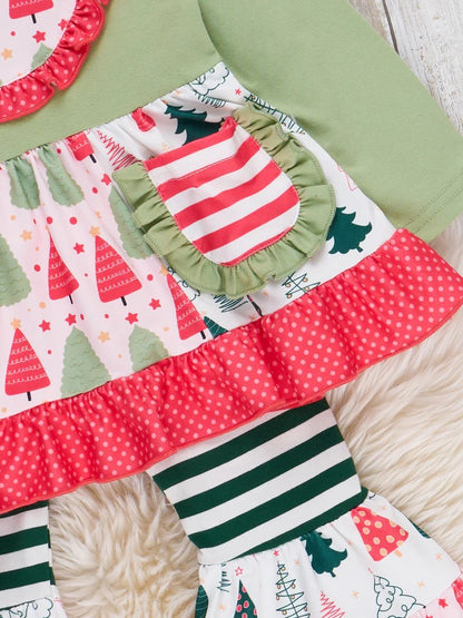 Holiday Evergreens Pocket Flare Bells Outfit