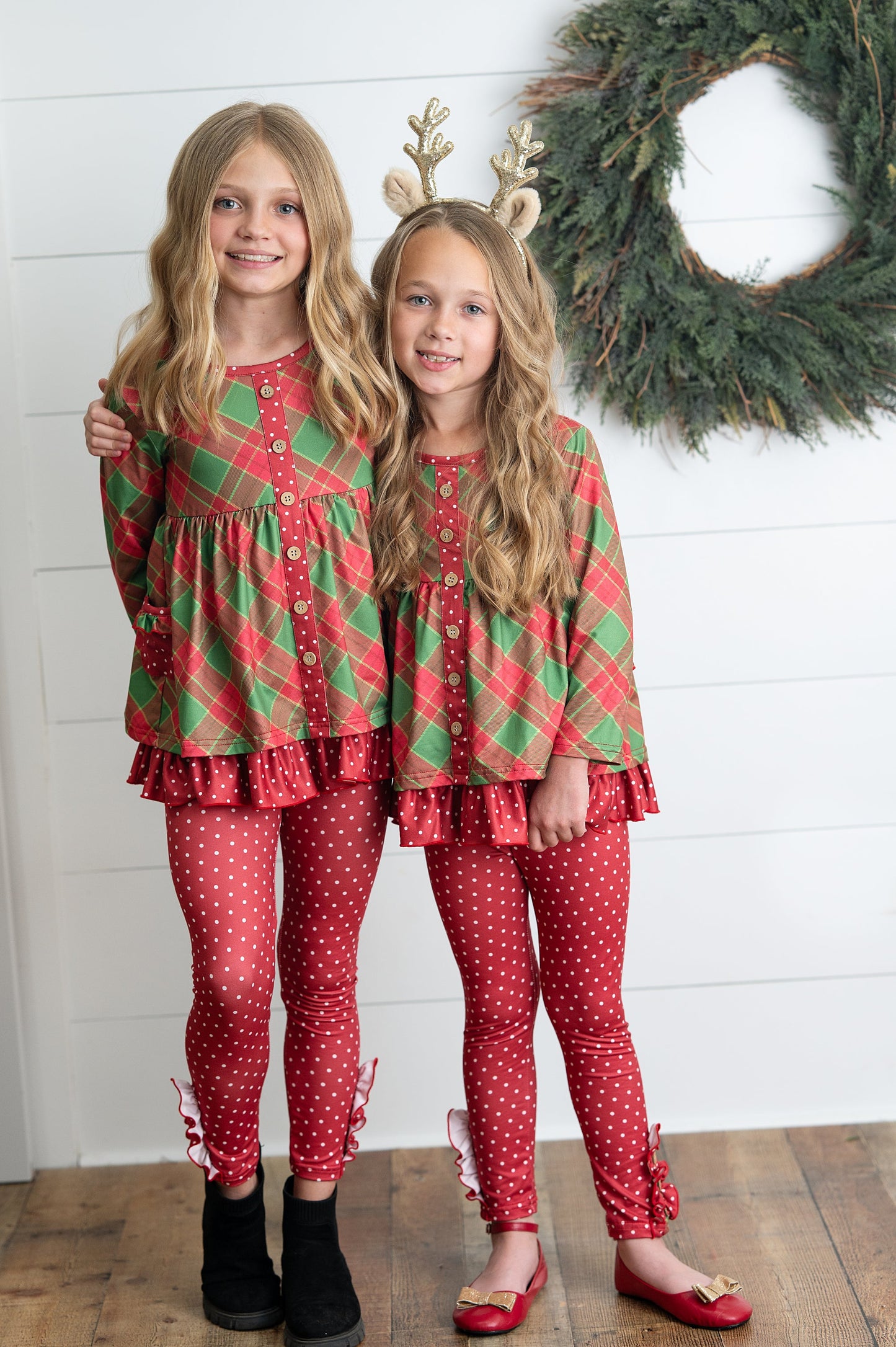 Holiday Plaid Pocket Pant Set
