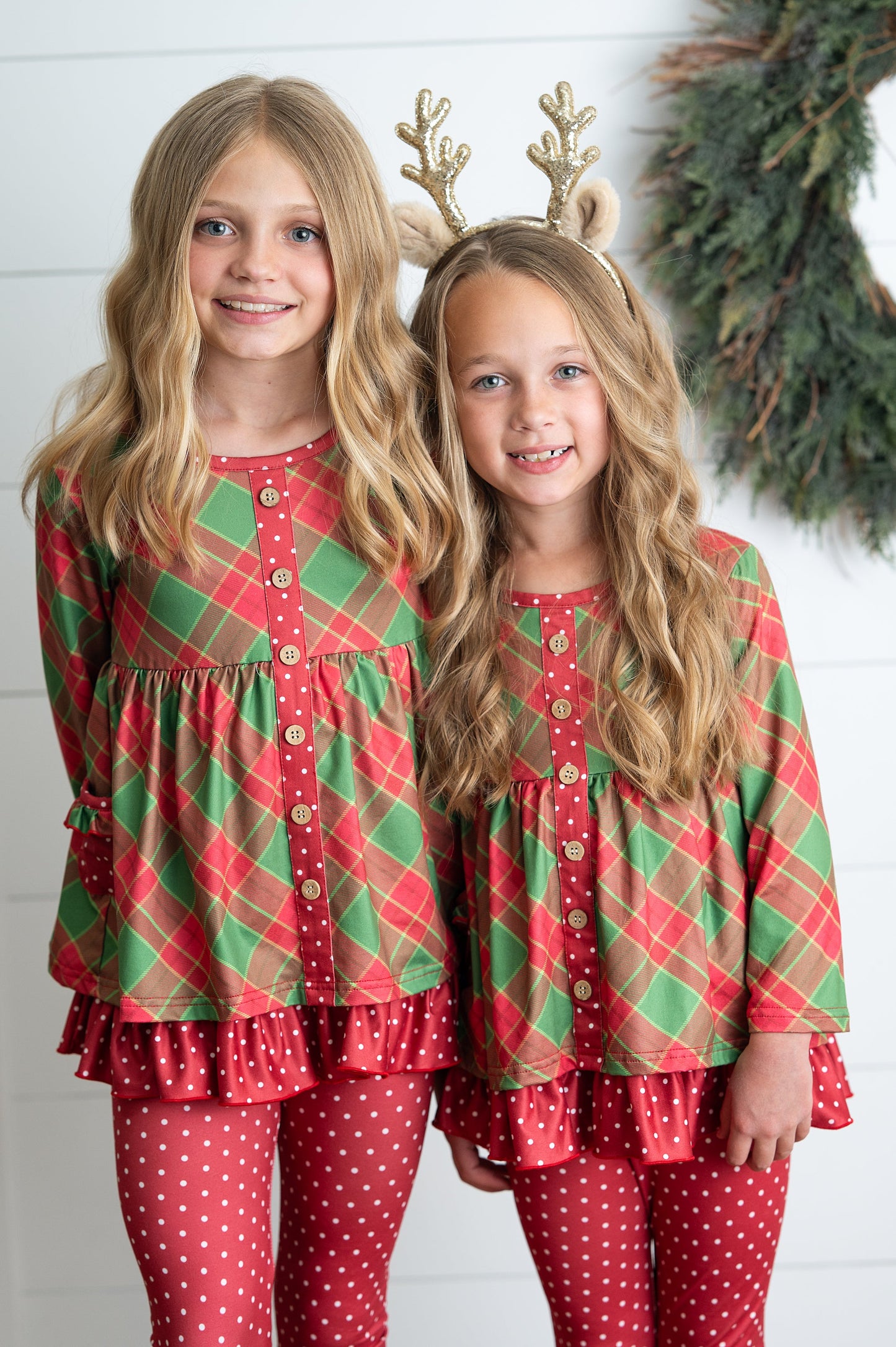 Holiday Plaid Pocket Pant Set