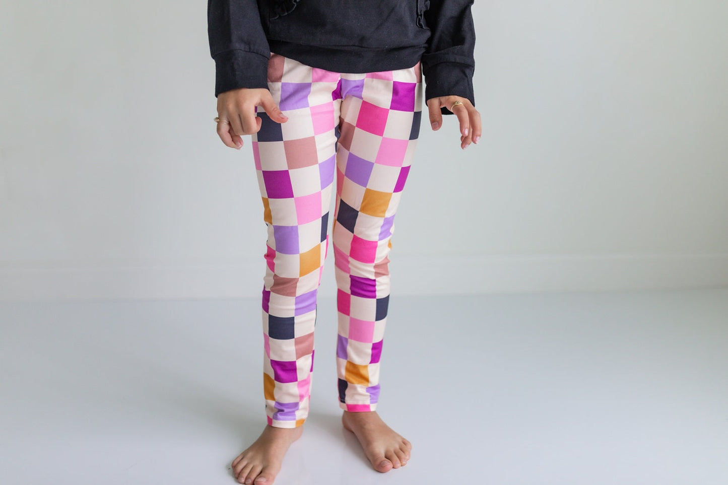 Dark Gray Check Hoodie Set