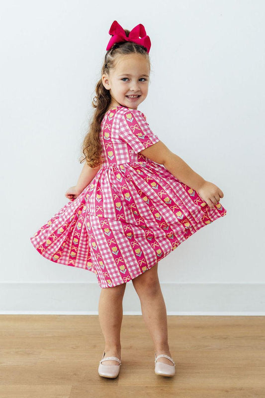 I Love You Tulip Much S/S Pocket Twirl Dress
