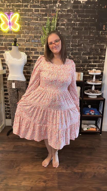 Mom & Me Soft Floral Ruffle Dress