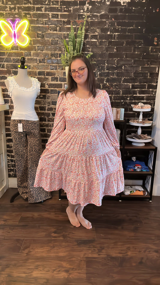 Mom & Me Soft Floral Ruffle Dress