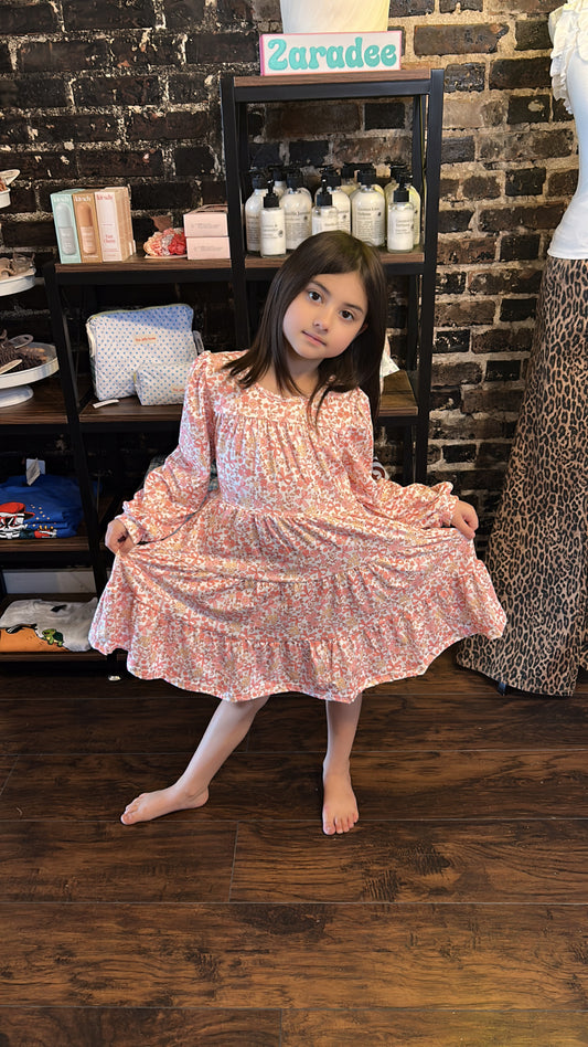 Soft Floral Ruffle Dress