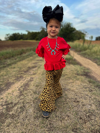 Cheetah Double Bell Bottoms