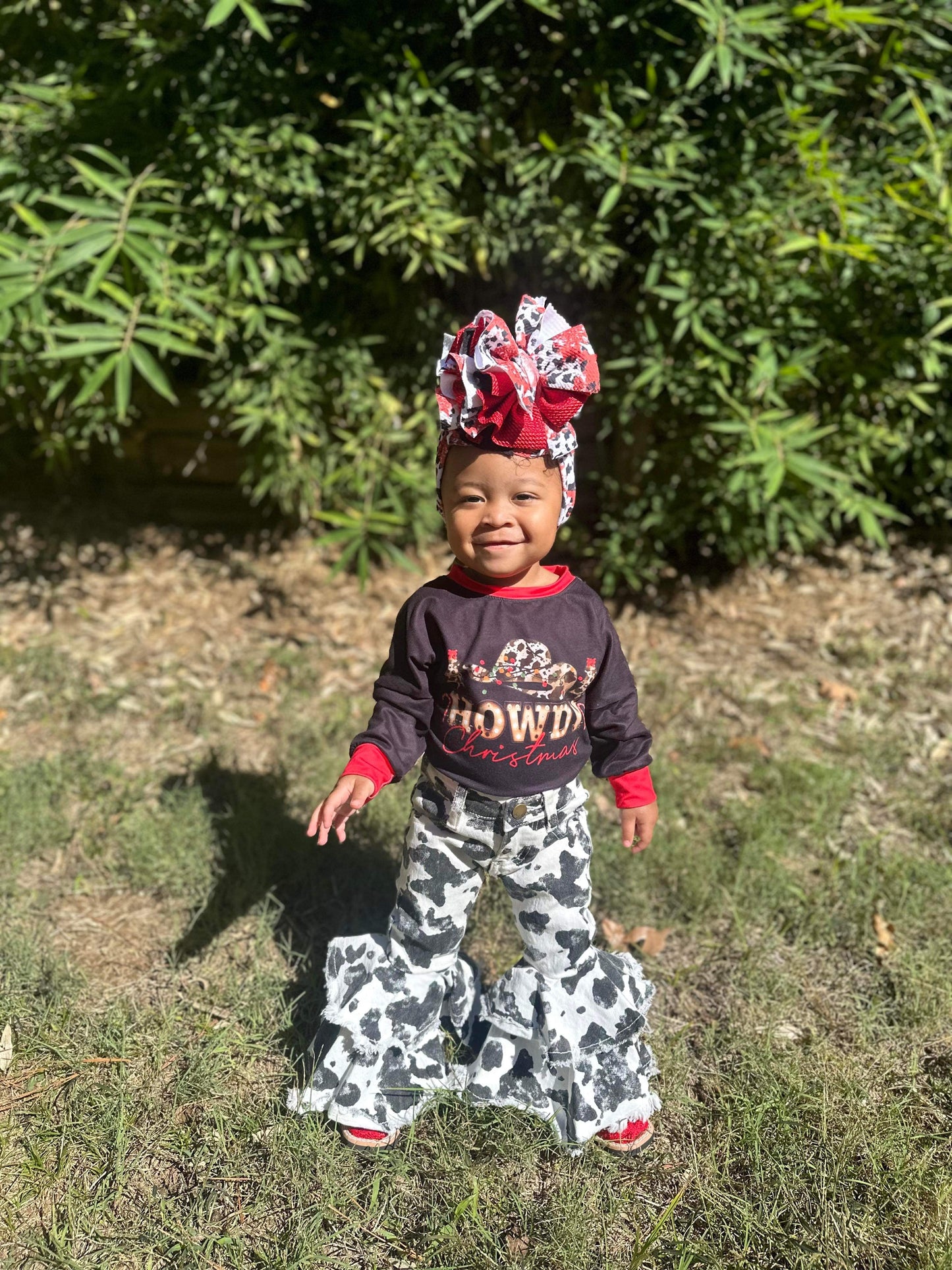 Black Cow Print Rodeo Queen Jeans