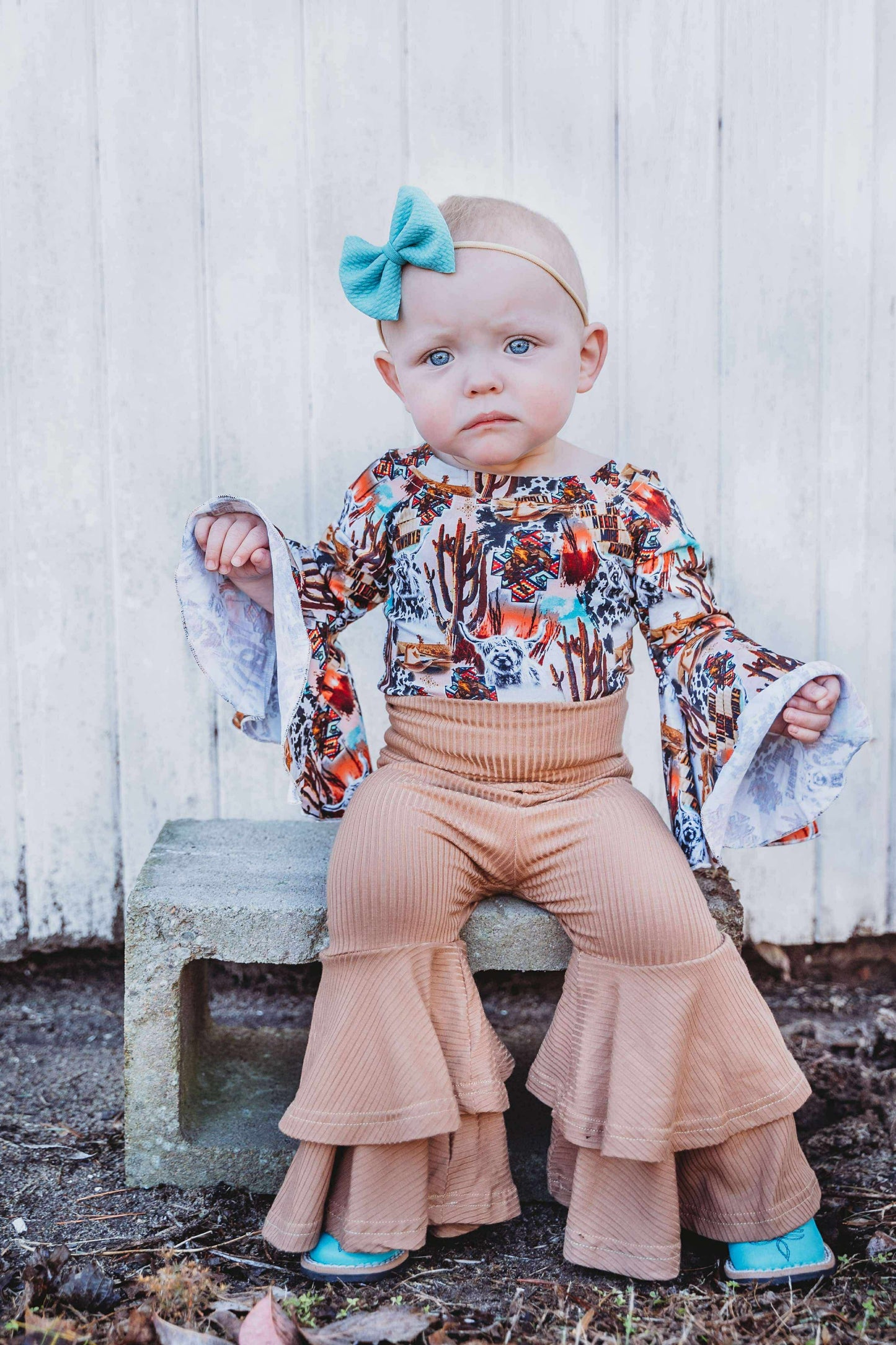 Coffee Double Bell Bottoms