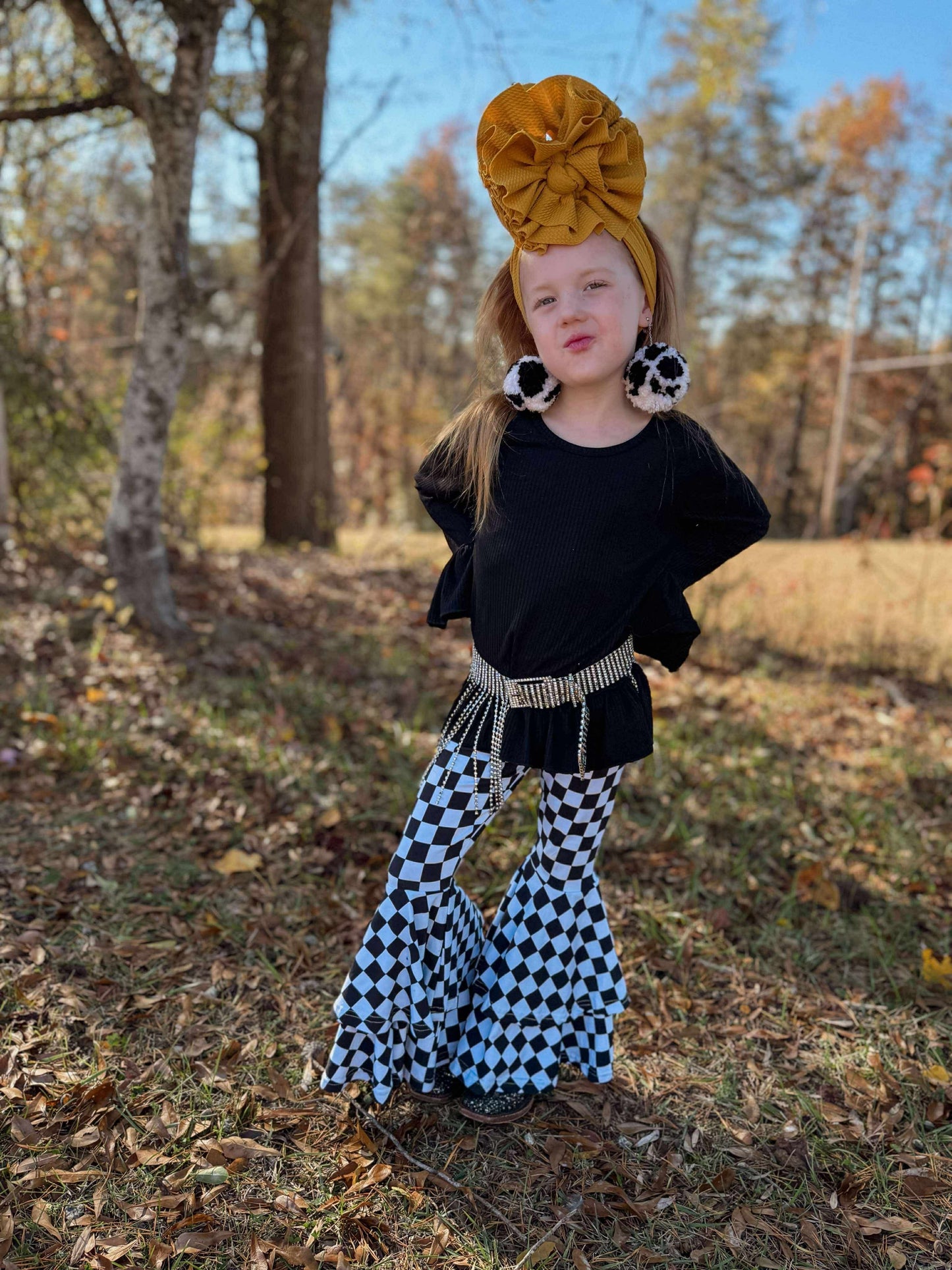 Back in Black ruffle top