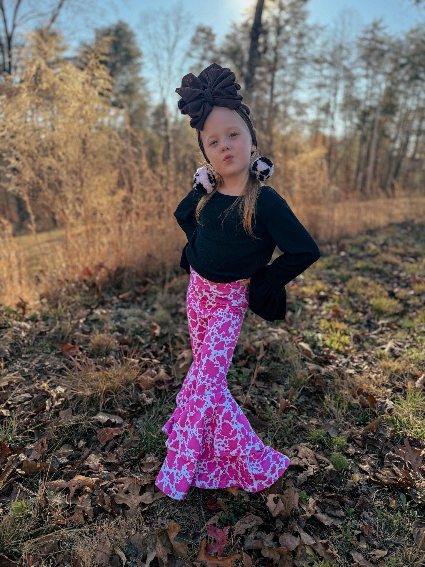 Midnight Edge Ruffled Sleeve Top