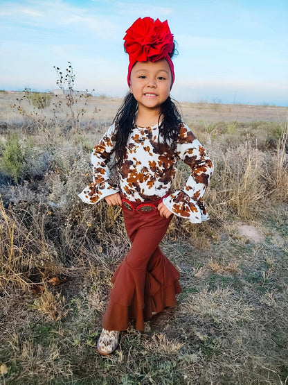 Chocolate Brown Double Bell Bottoms