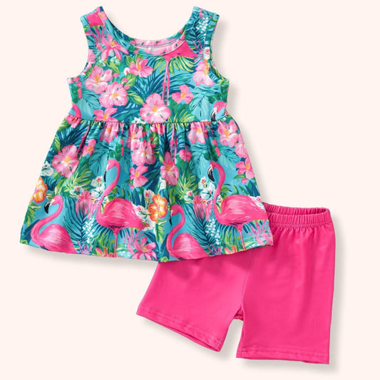 Pete + Lucy Flamingo Garden 2-Piece Set