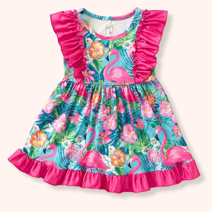 SALE Flamingo Garden Dress