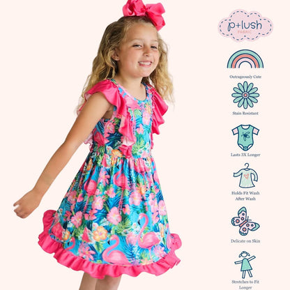 SALE Flamingo Garden Dress