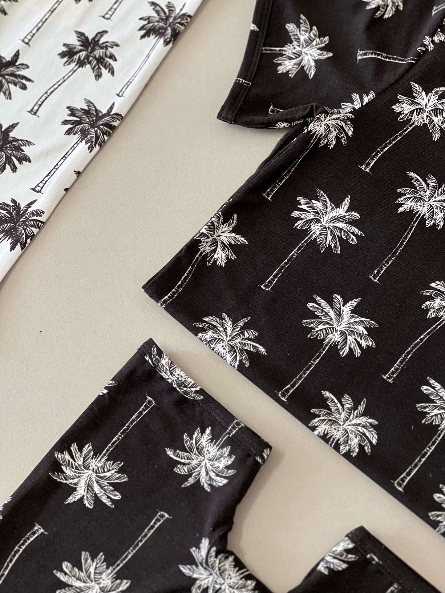 Bamboo Shorts Set | Palm Style Black