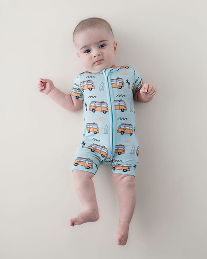 Bamboo Shorty Romper | Retro Beach