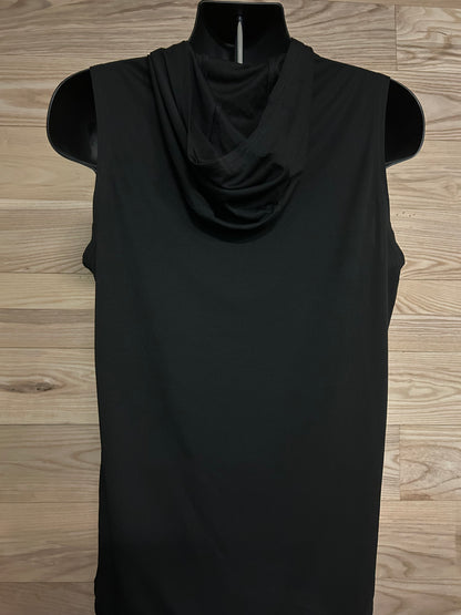 Sport-Tek® Sleeveless Hoodie – Lightweight Performance Gym Pullover (Black & White)