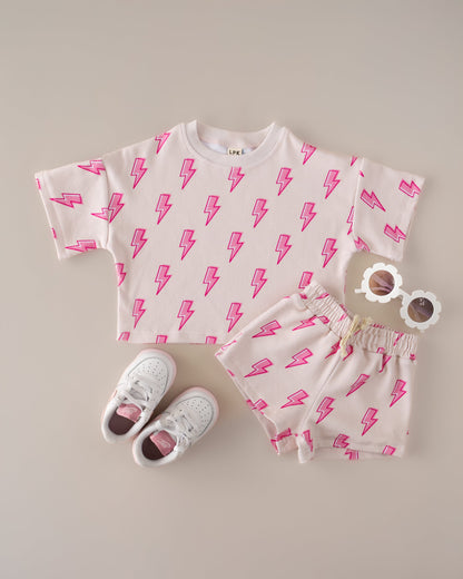 Shorts Set | Pink Bolts