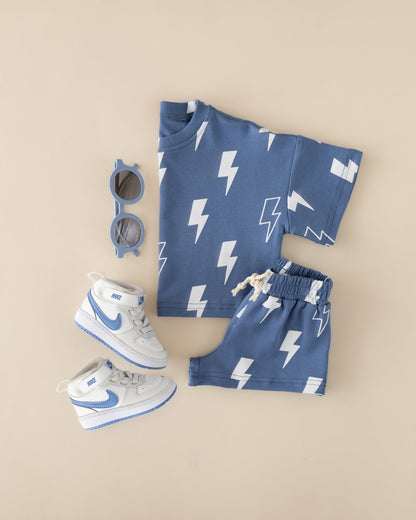 Shorts Set | Blue Bolts