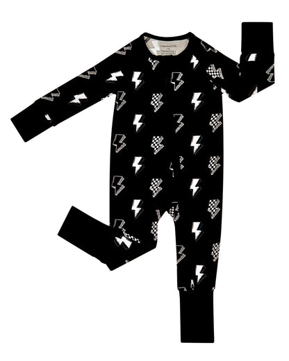 Bamboo Zip Romper | Ink Bolts