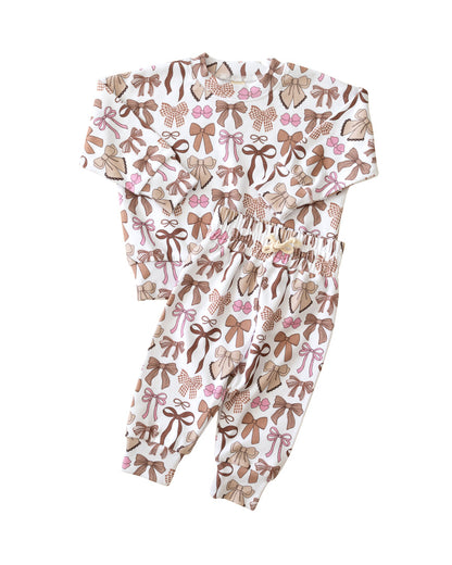 Jogger Set | Mocha Bows