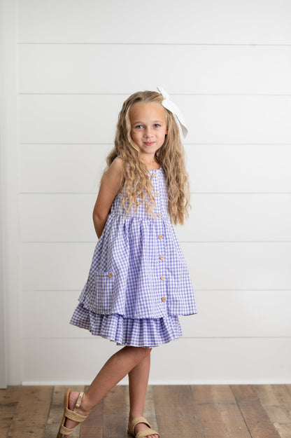 Lavender Gingham Dress