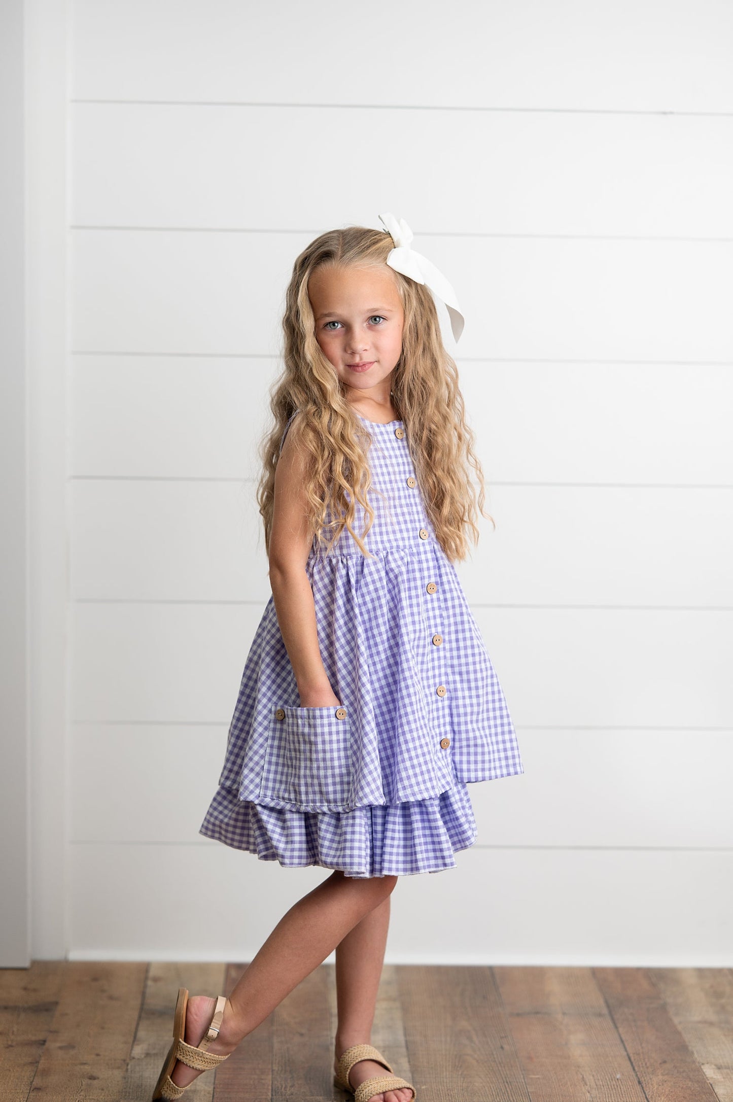 Lavender Gingham Dress