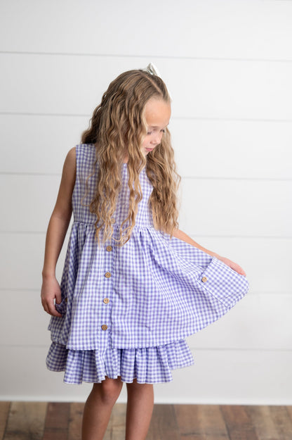 Lavender Gingham Dress