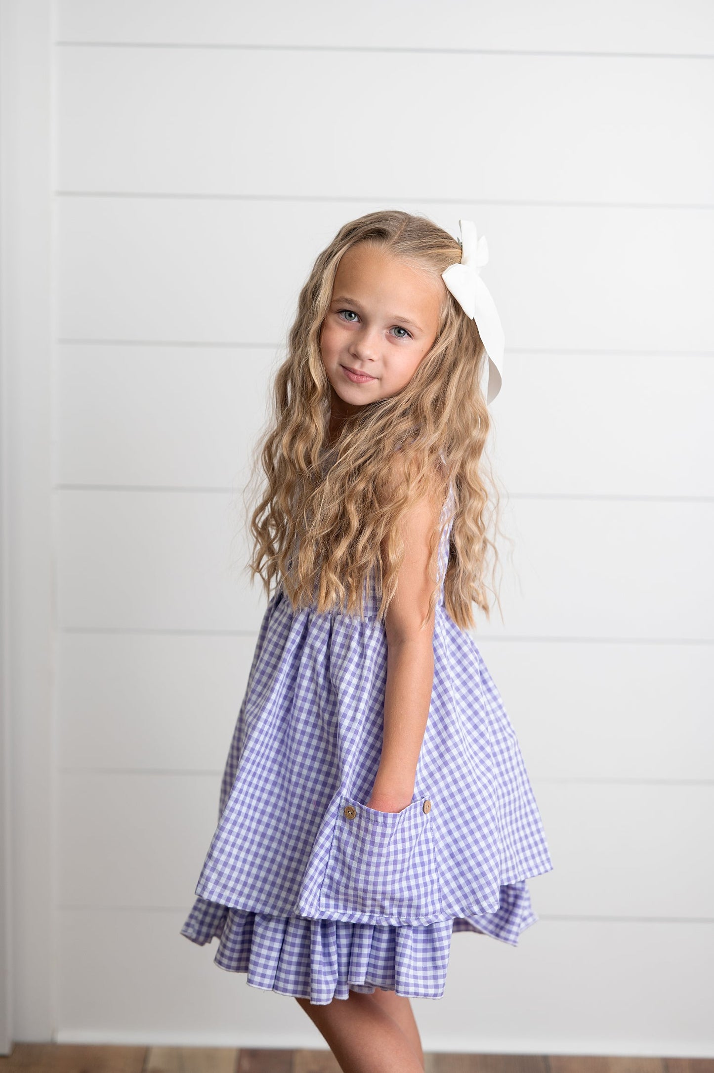 Lavender Gingham Dress