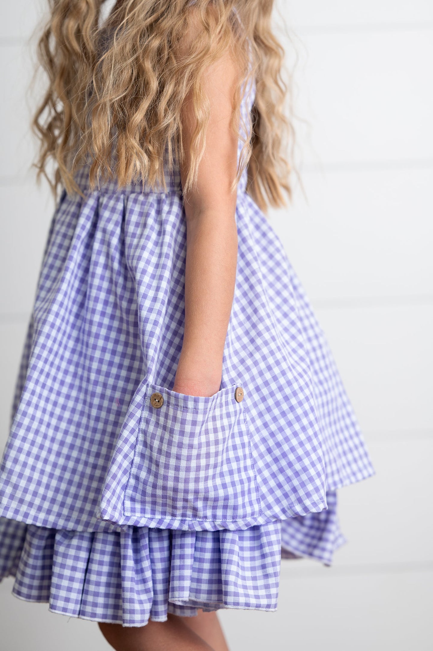 Lavender Gingham Dress