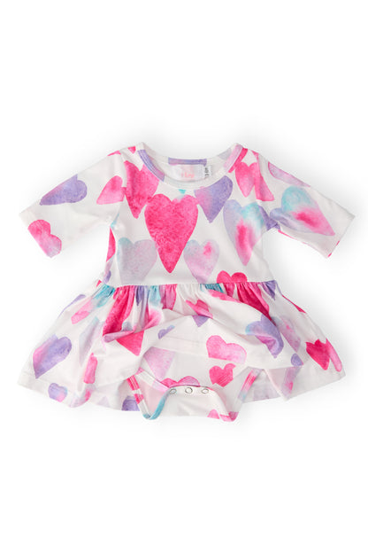 Light Hearted 3/4 Sleeve Twirl Bodysuit