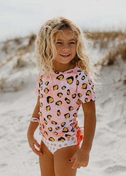 Sophie Pink Lep Rash Guard Swimsuit