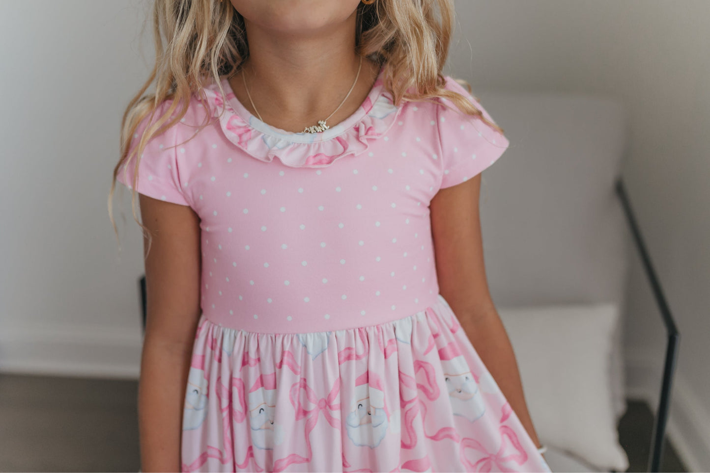 Pink Santa Bow Lounge Gown