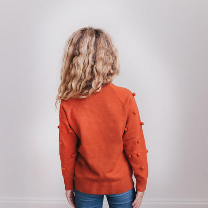 Rust Pom Sweater