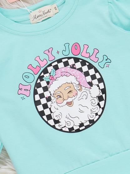 Santa Checkers Bell Bottoms Outfit