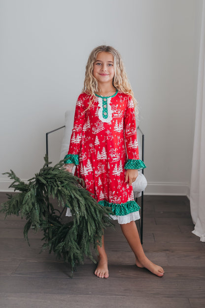 Santa Sled Lounge Gown