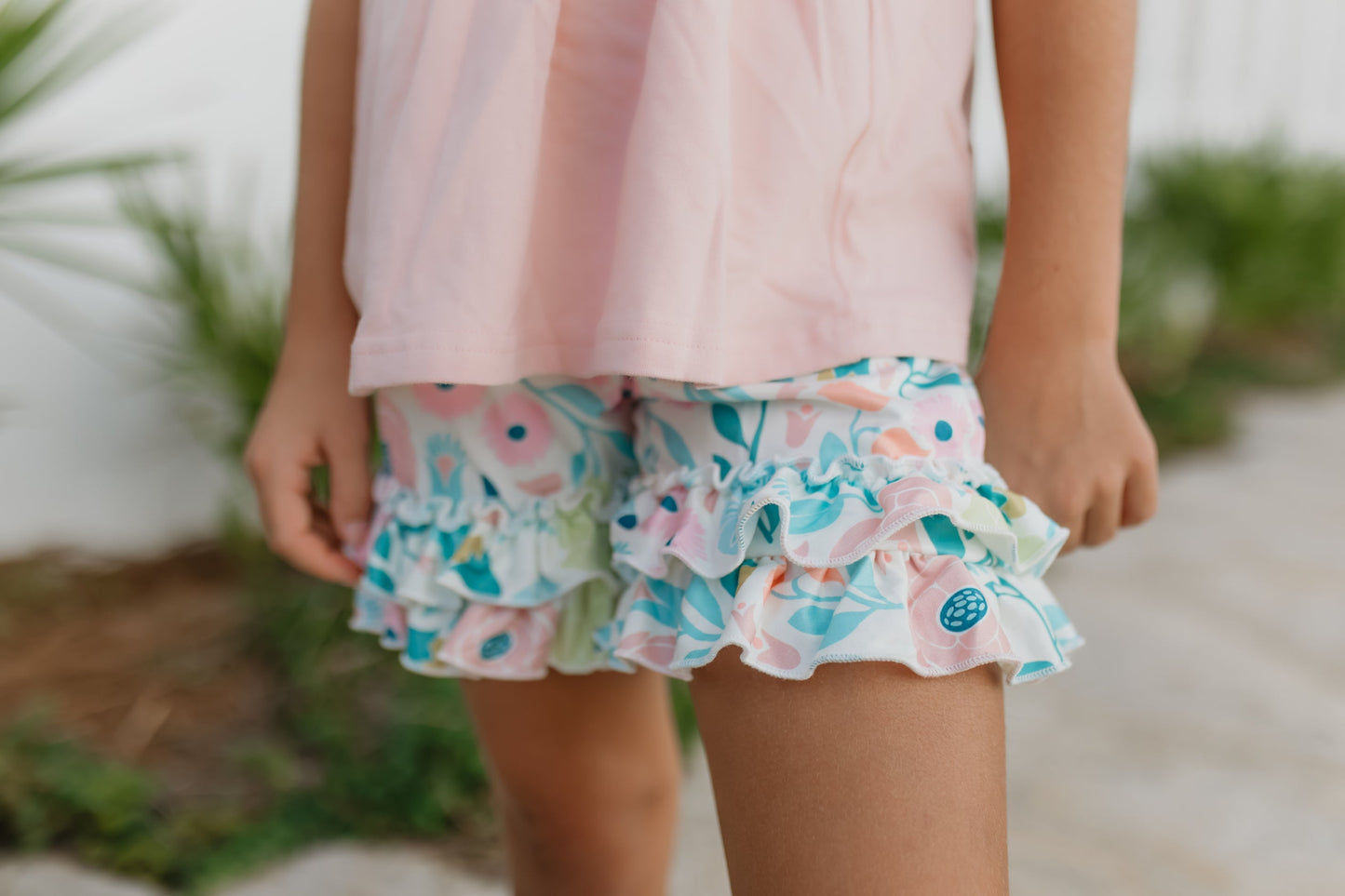 Blush Pastel Floral Short Set