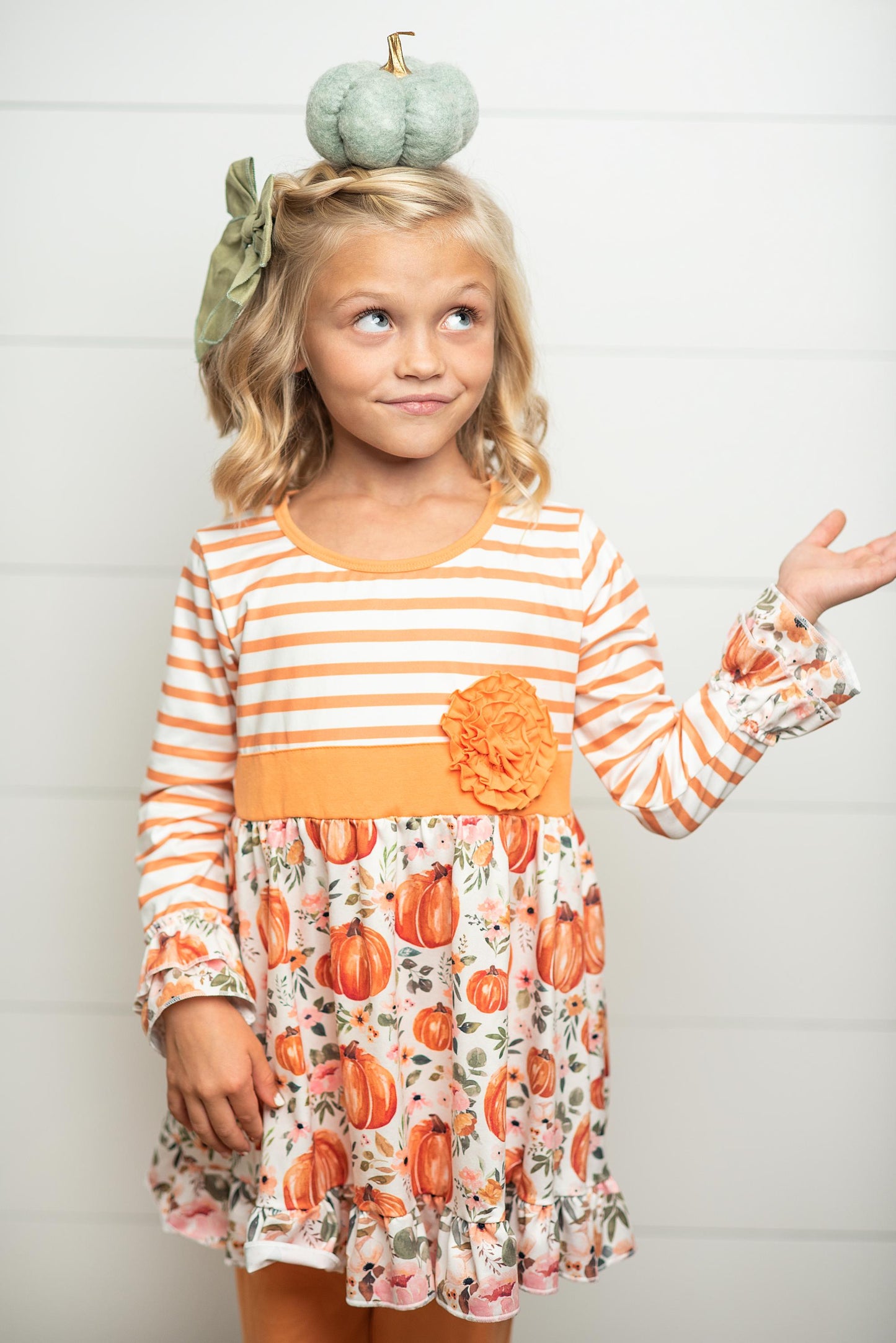 Pumpkin Stripe Pant Set