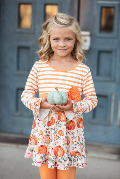 Pumpkin Stripe Pant Set