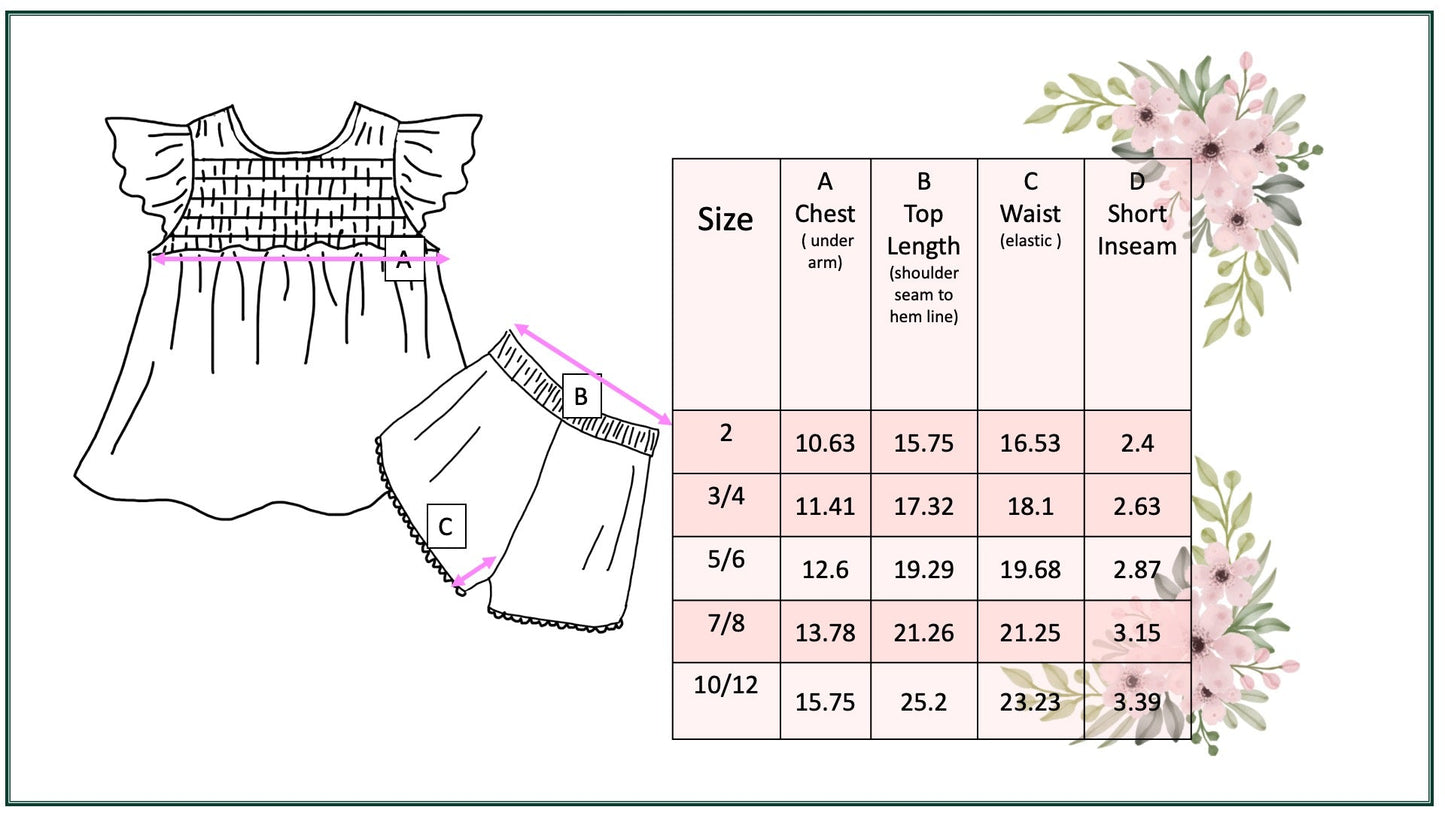 Teal Check Wave Short Set