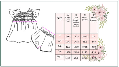 Teal Check Wave Short Set