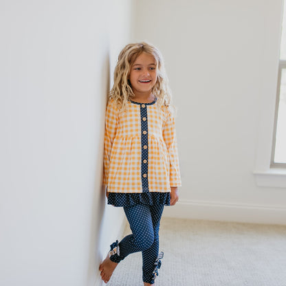 Mustard Gingham Check Set