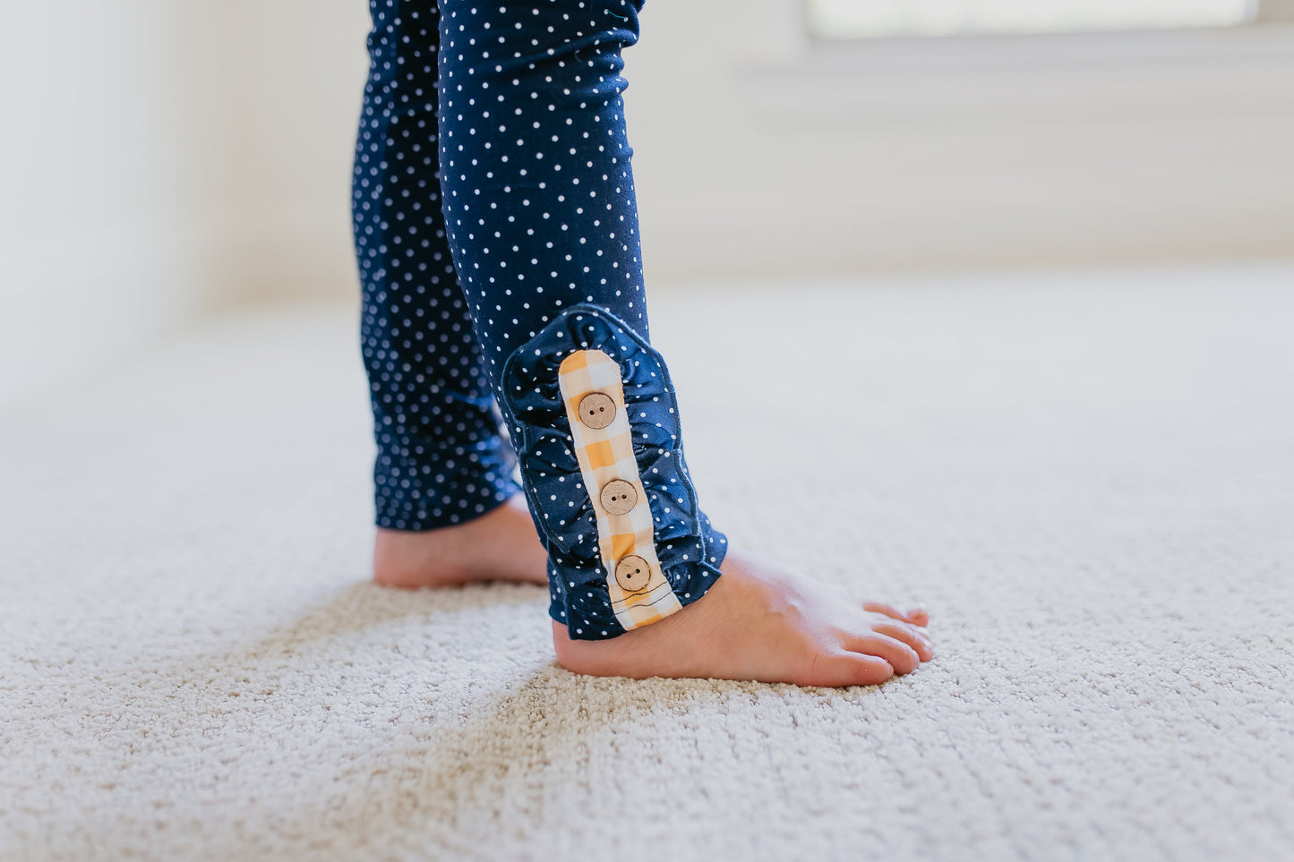 Mustard Gingham Check Set