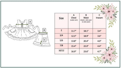 Light Blue Ruffle Short Set