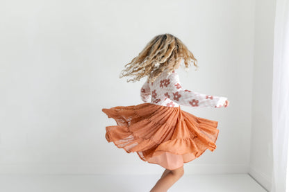 Taupe Swiss Dot Tulle Dress