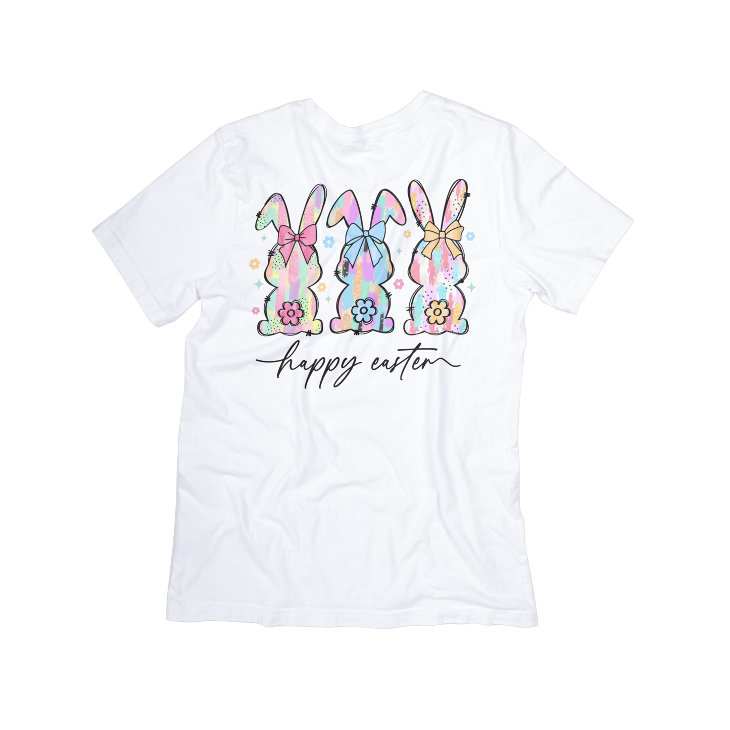 "Happy Easter" Pastel Bunny T-Shirt