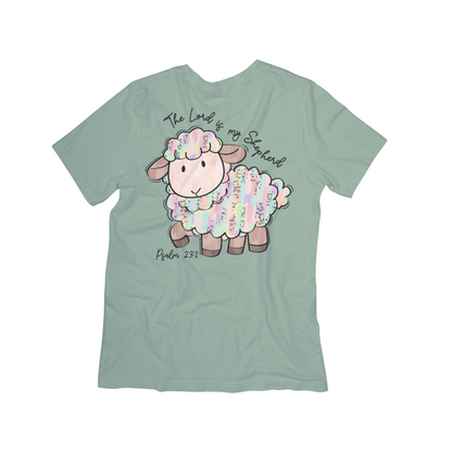 "The Lord is My Shepherd" Pastel Sheep T-Shirt
