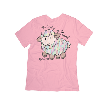 "The Lord is My Shepherd" Pastel Sheep T-Shirt