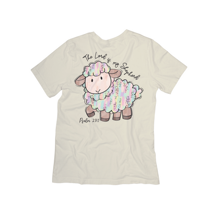 "The Lord is My Shepherd" Pastel Sheep T-Shirt